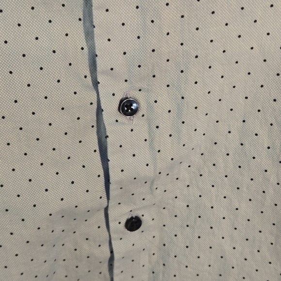 Denim & Flower Ricky Singh Light Blue Polka Dot Button Up Shirt Men's size M - Picture 7 of 16